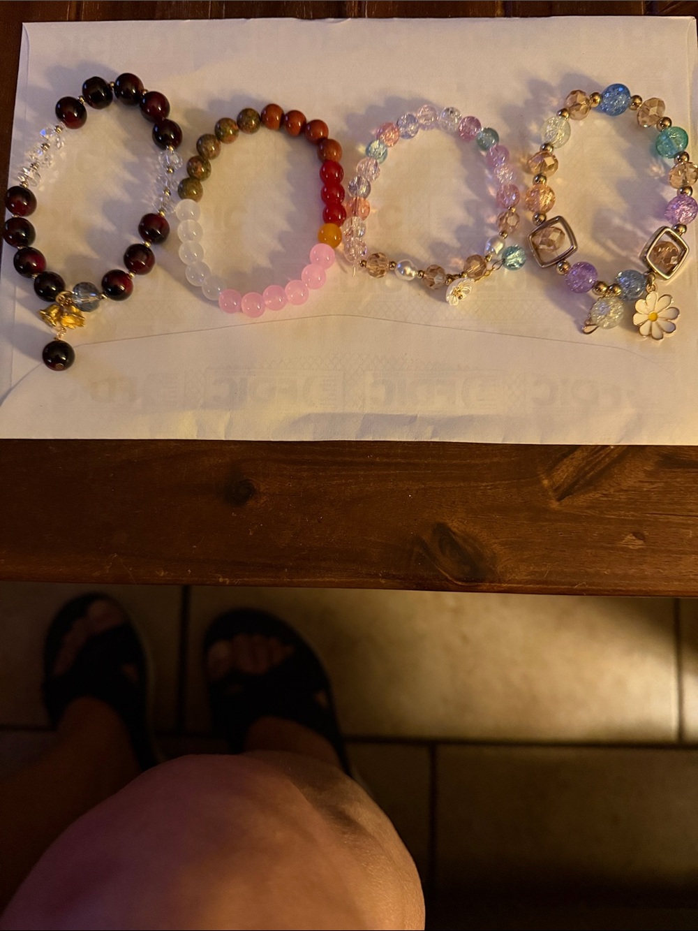 Assorted Multi-Color Beaded Stretch Bracelets - Women Accessories